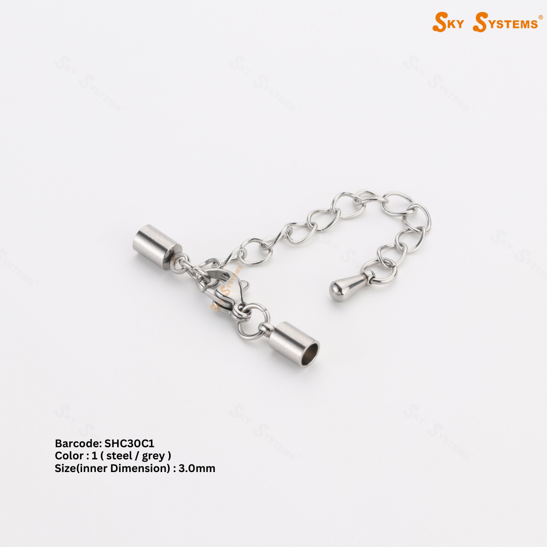 SHC - Stainless Steel Clasp Set with 5cm extension Chain