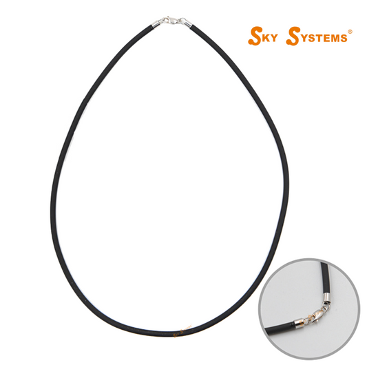 Rubber Necklace with 925 Silver Lock