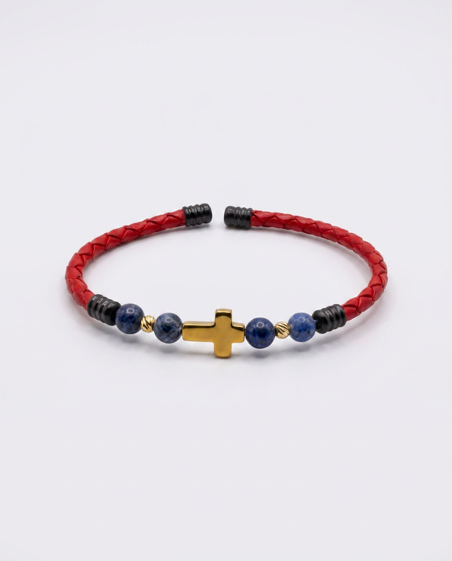 Cross Leather Bracelet — design C2 | Sky Systems Vienna