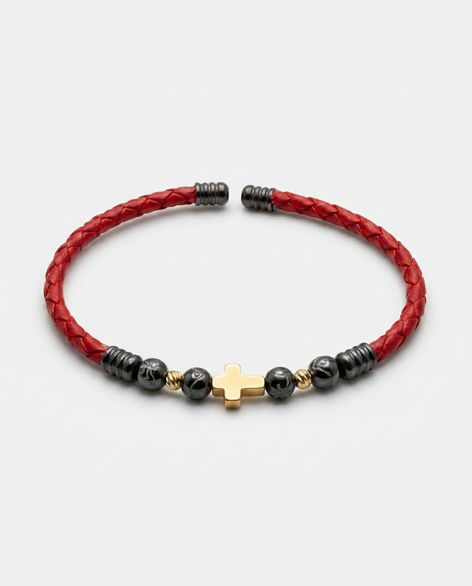 Cross Leather Bracelet — design C9 | Sky Systems Vienna