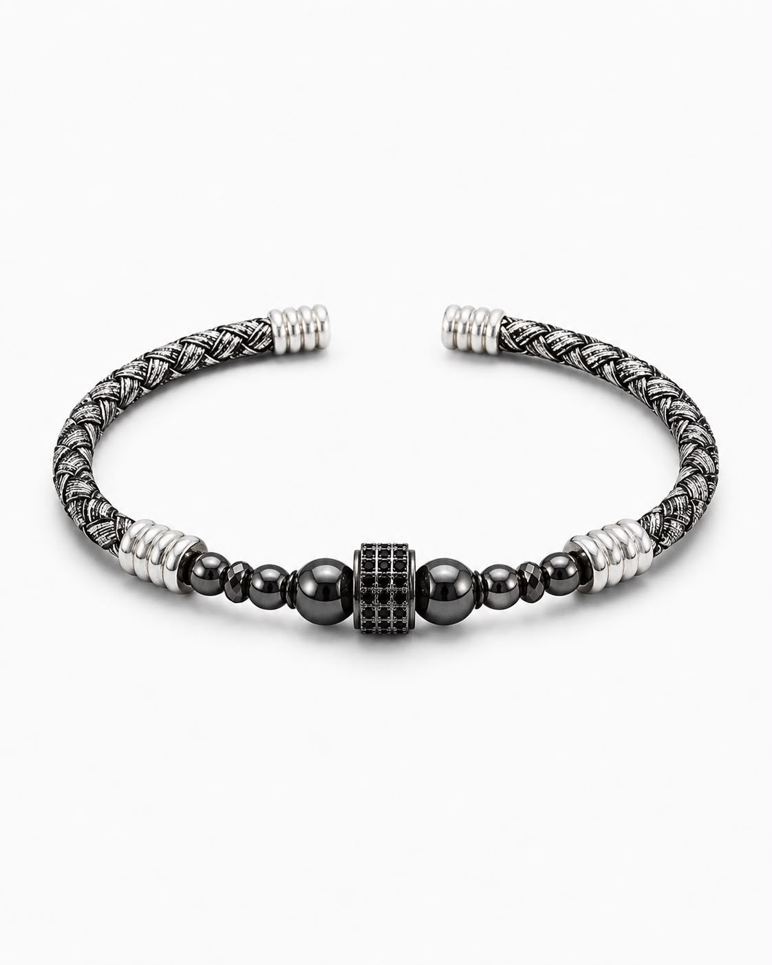 Zircon Stone Leather Bracelet — design M12 | Sky Systems Vienna