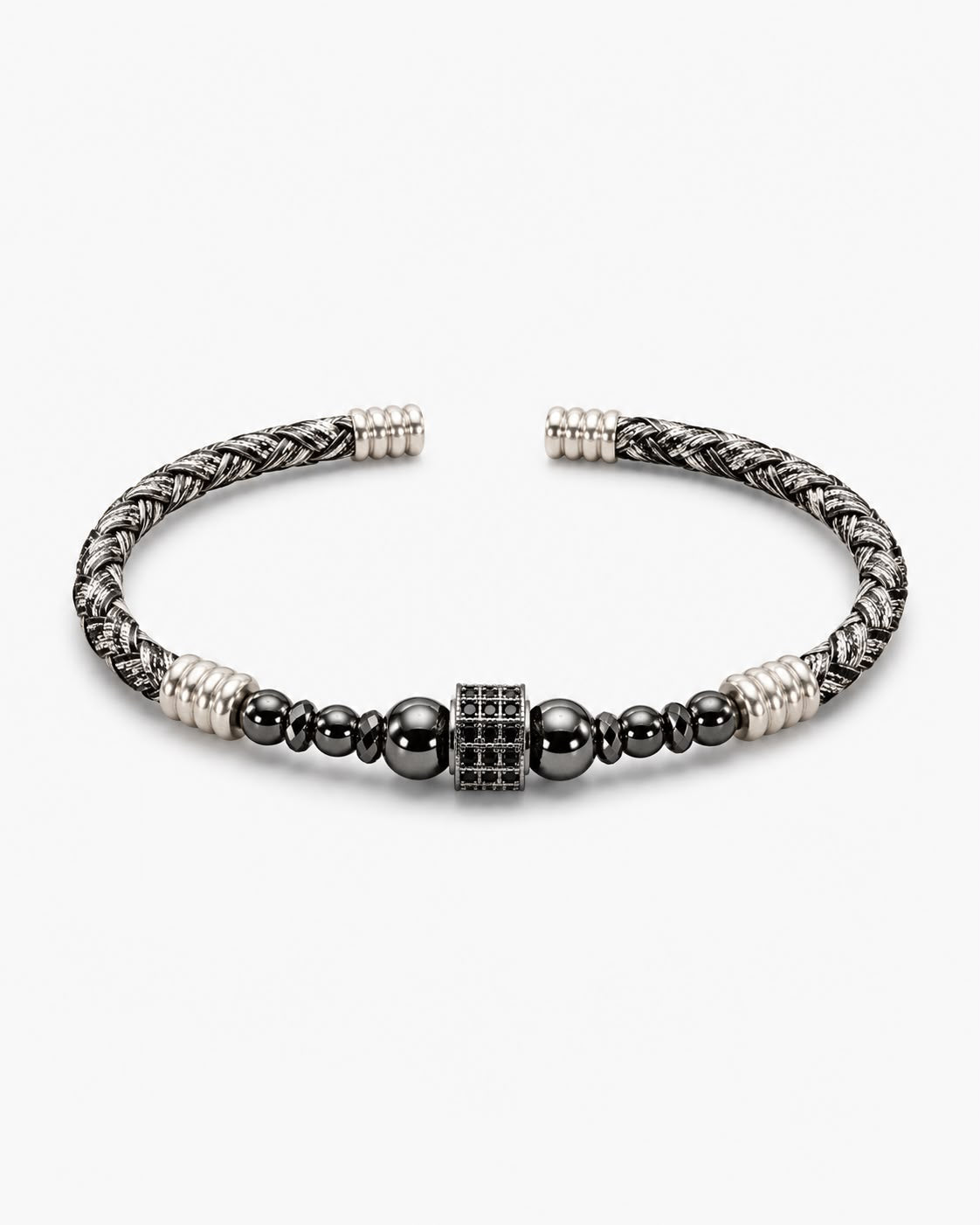 Zircon Stone Leather Bracelet — design M13 | Sky Systems Vienna