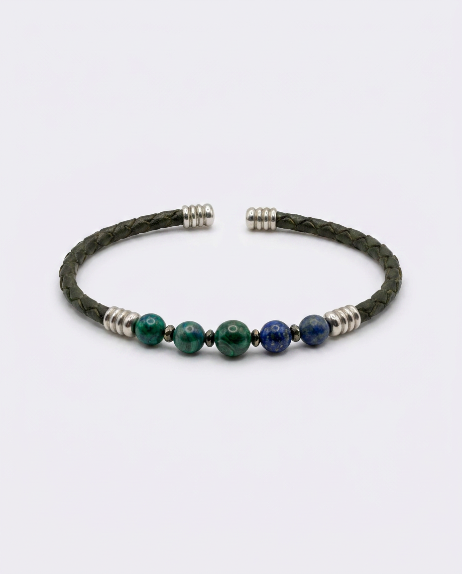 Natural Stone Leather Bracelet — design NT901 | Sky Systems Vienna