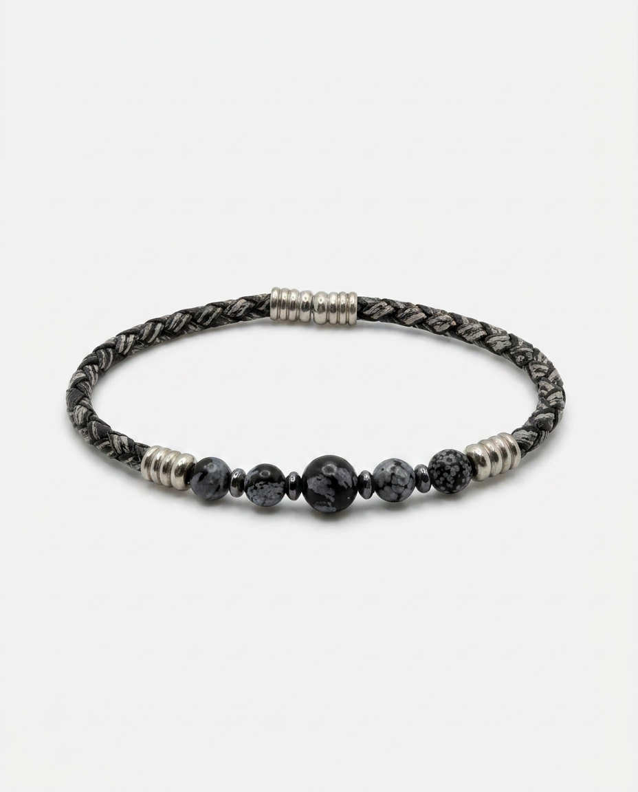 Natural Stone Leather Bracelet — design NT902 | Sky Systems Vienna
