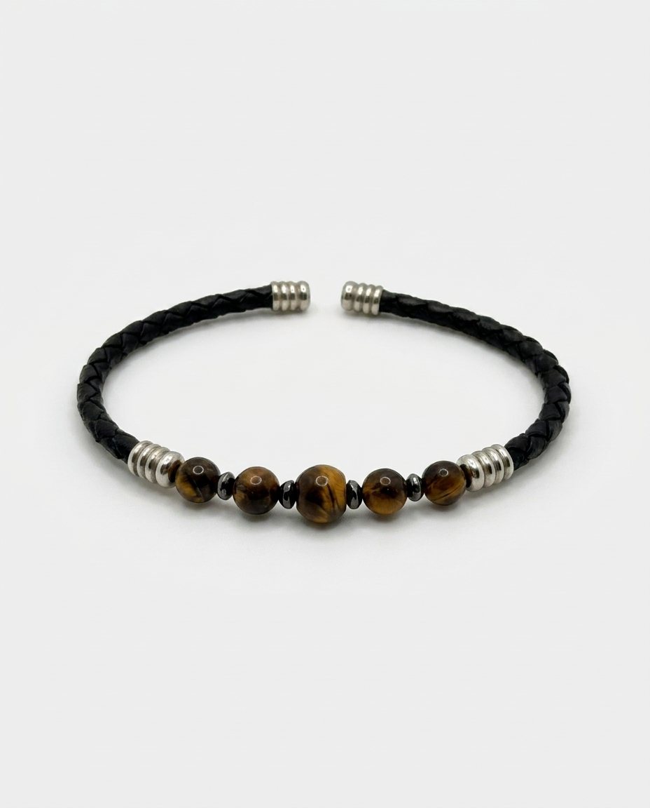 Natural Stone Leather Bracelet — design NT903 | Sky Systems Vienna
