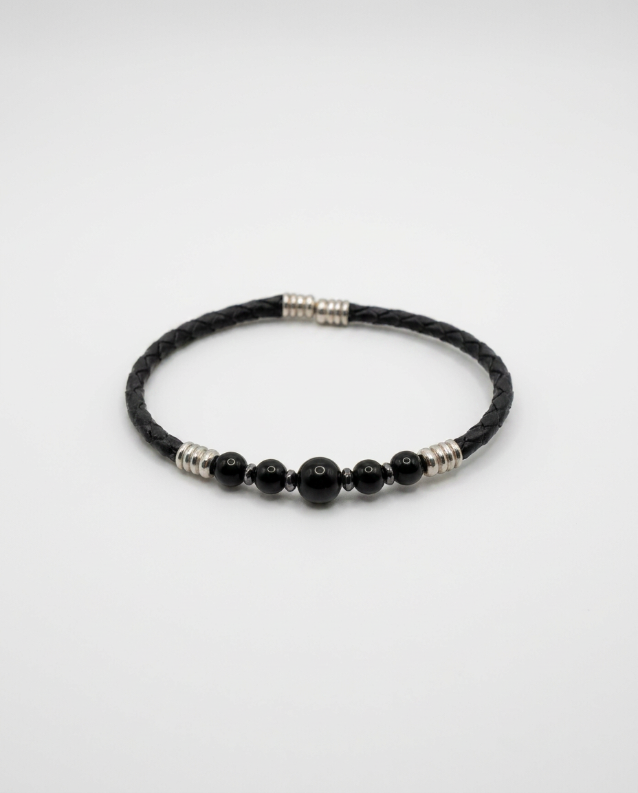 Natural Stone Leather Bracelet — design NT905 | Sky Systems Vienna