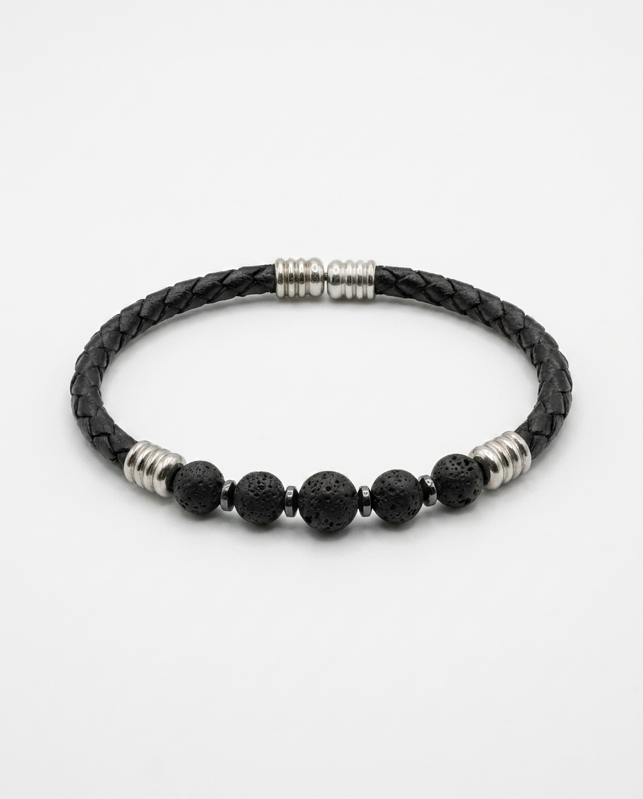 Natural Stone Leather Bracelet — design NT906 | Sky Systems Vienna