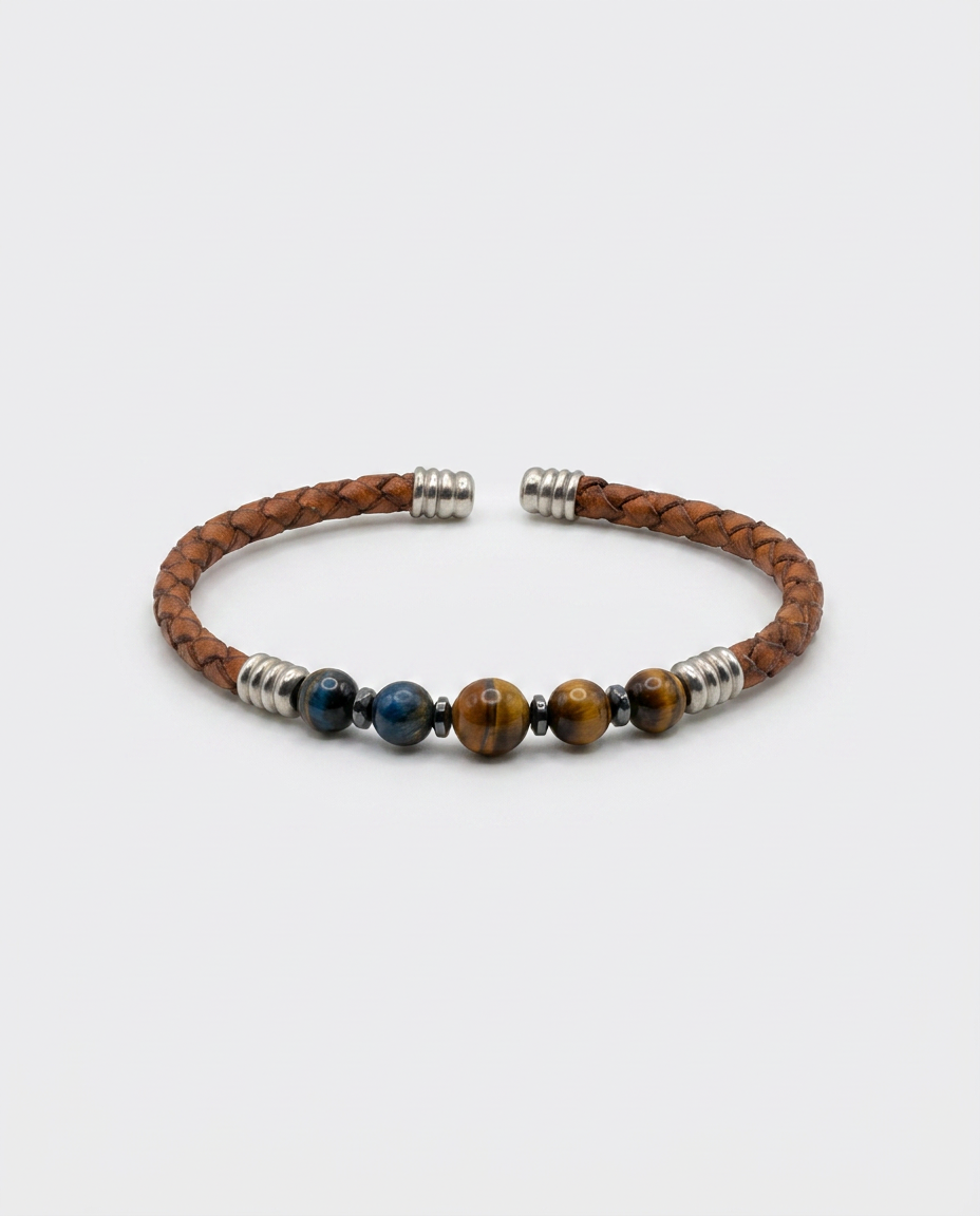 Natural Stone Leather Bracelet — design NT907 | Sky Systems Vienna