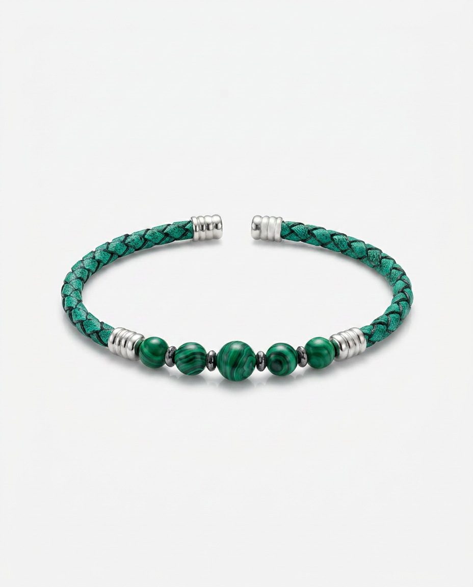 Natural Stone Leather Bracelet — design NT909 | Sky Systems Vienna