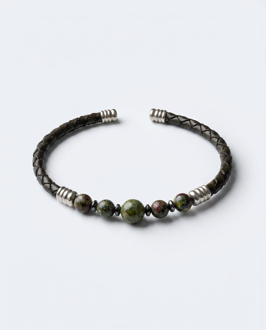 Natural Stone Leather Bracelet — design NT915 | Sky Systems Vienna