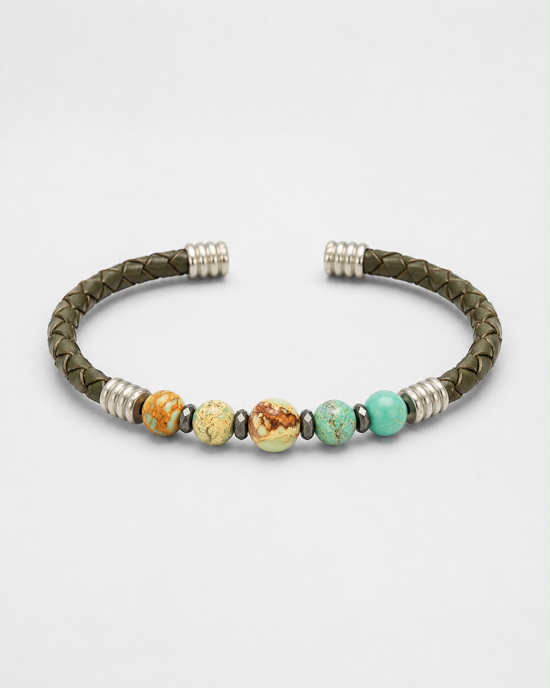 Natural Stone Leather Bracelet — design NT921 | Sky Systems Vienna