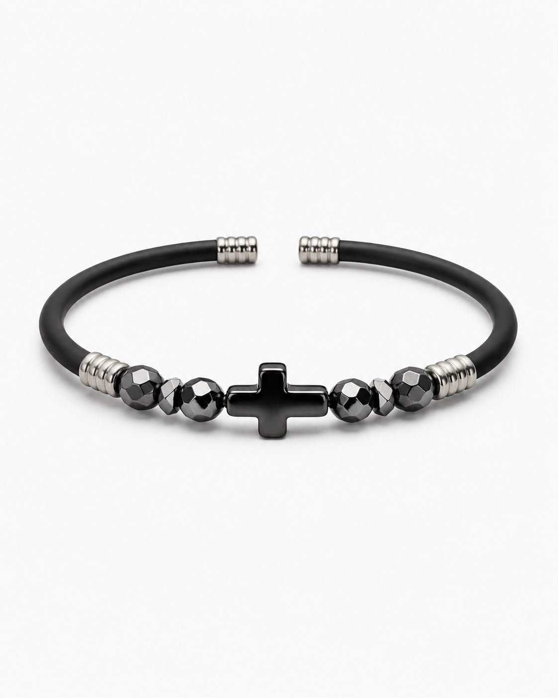 Cross Rubber Cord Bracelet — design C10 | Sky Systems Vienna