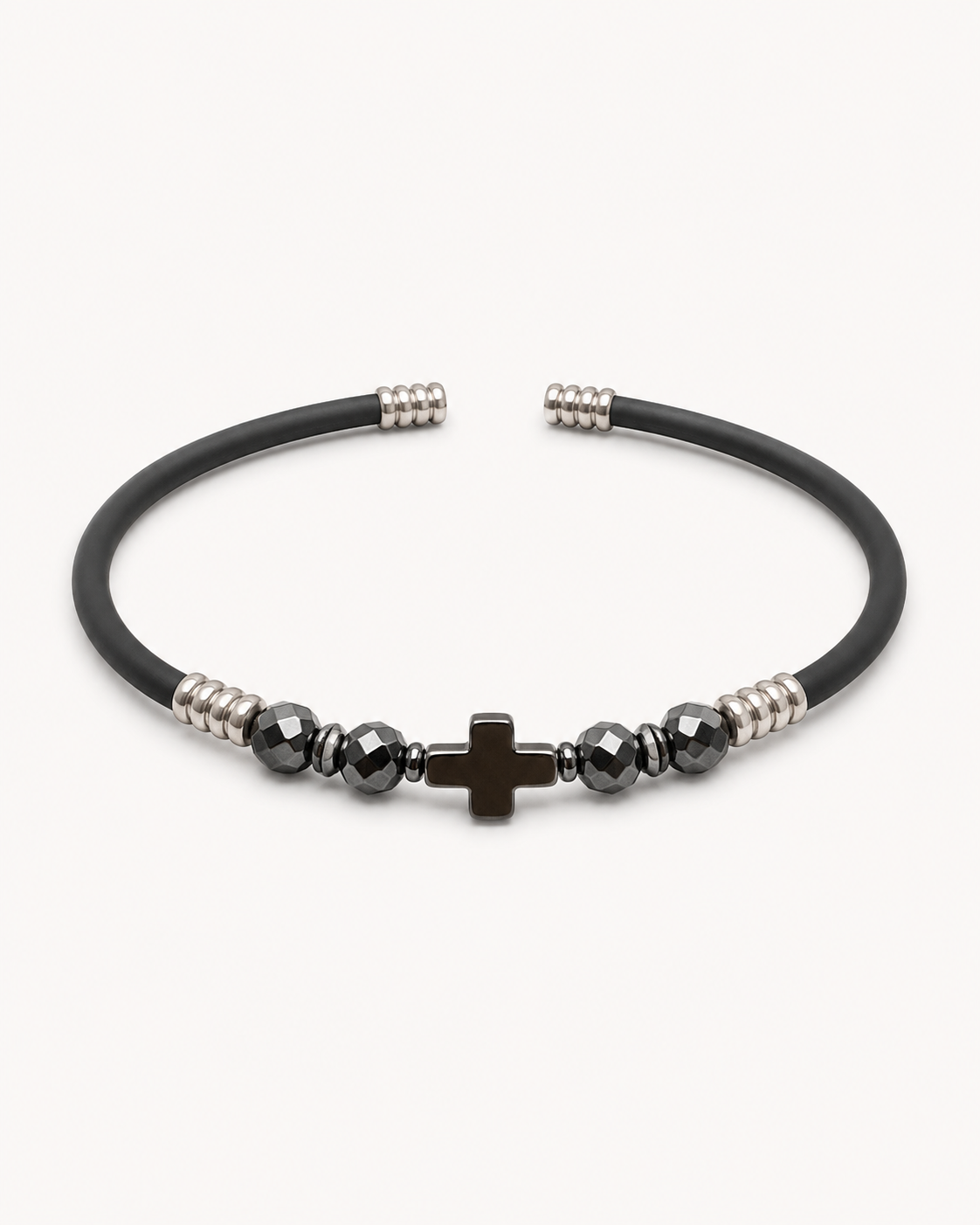 Cross Rubber Cord Bracelet — design C2 | Sky Systems Vienna