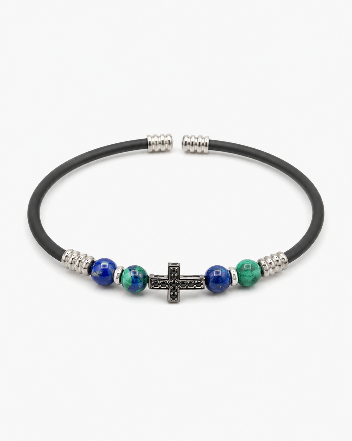 Cross Rubber Cord Bracelet — design C4 | Sky Systems Vienna
