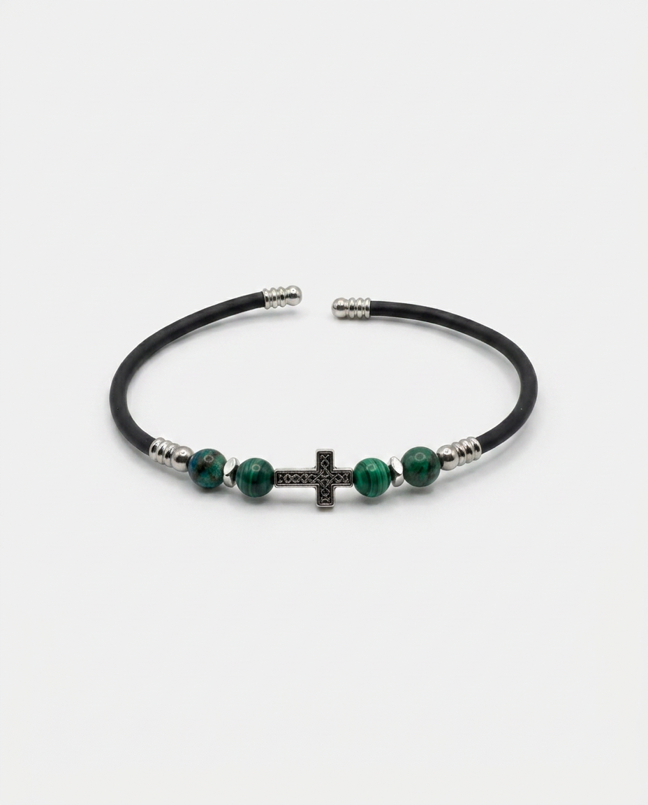 Cross Rubber Cord Bracelet — design C8 | Sky Systems Vienna