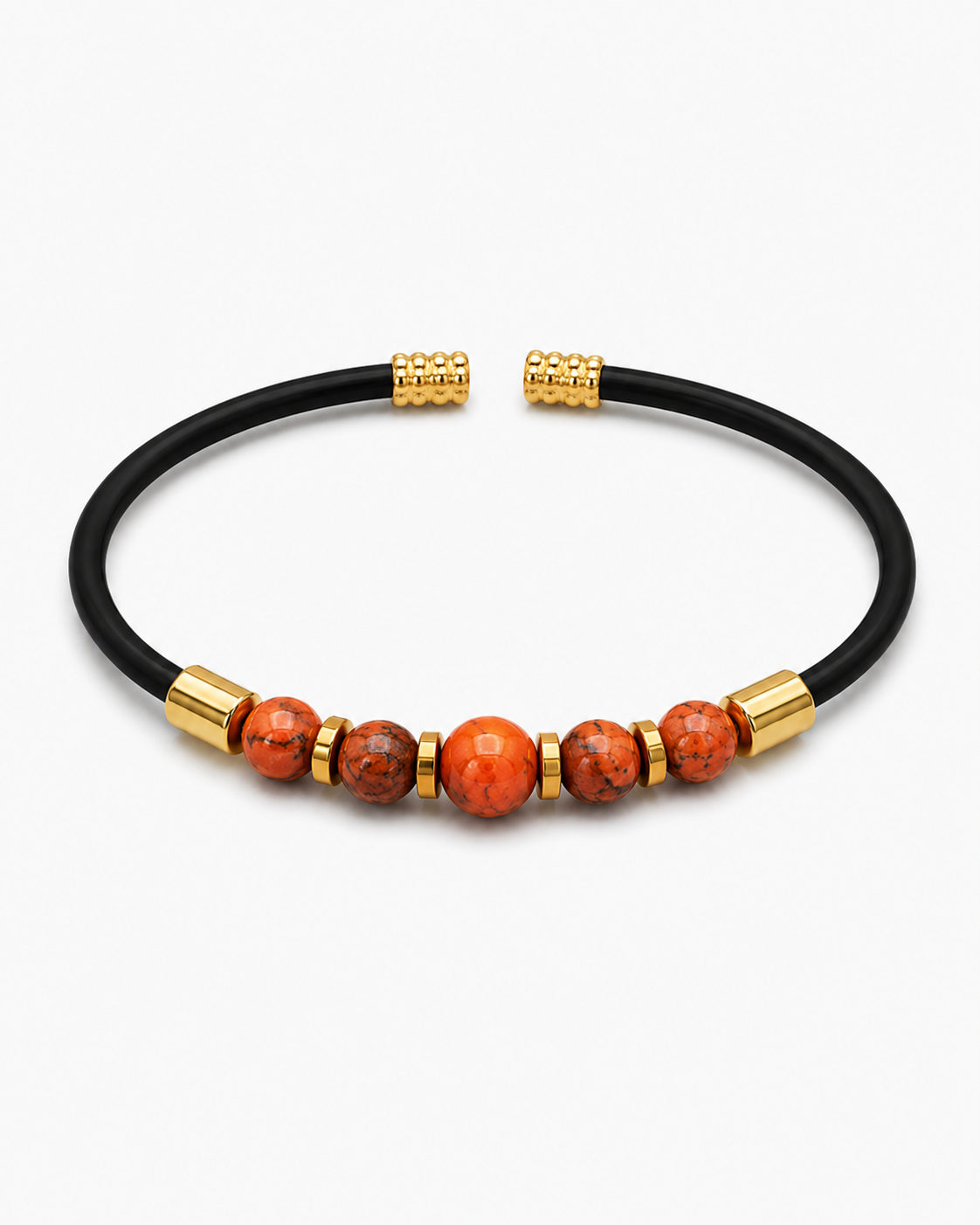 Natural Stone Rubber Cord Bracelet — design NT12 | Sky Systems Vienna