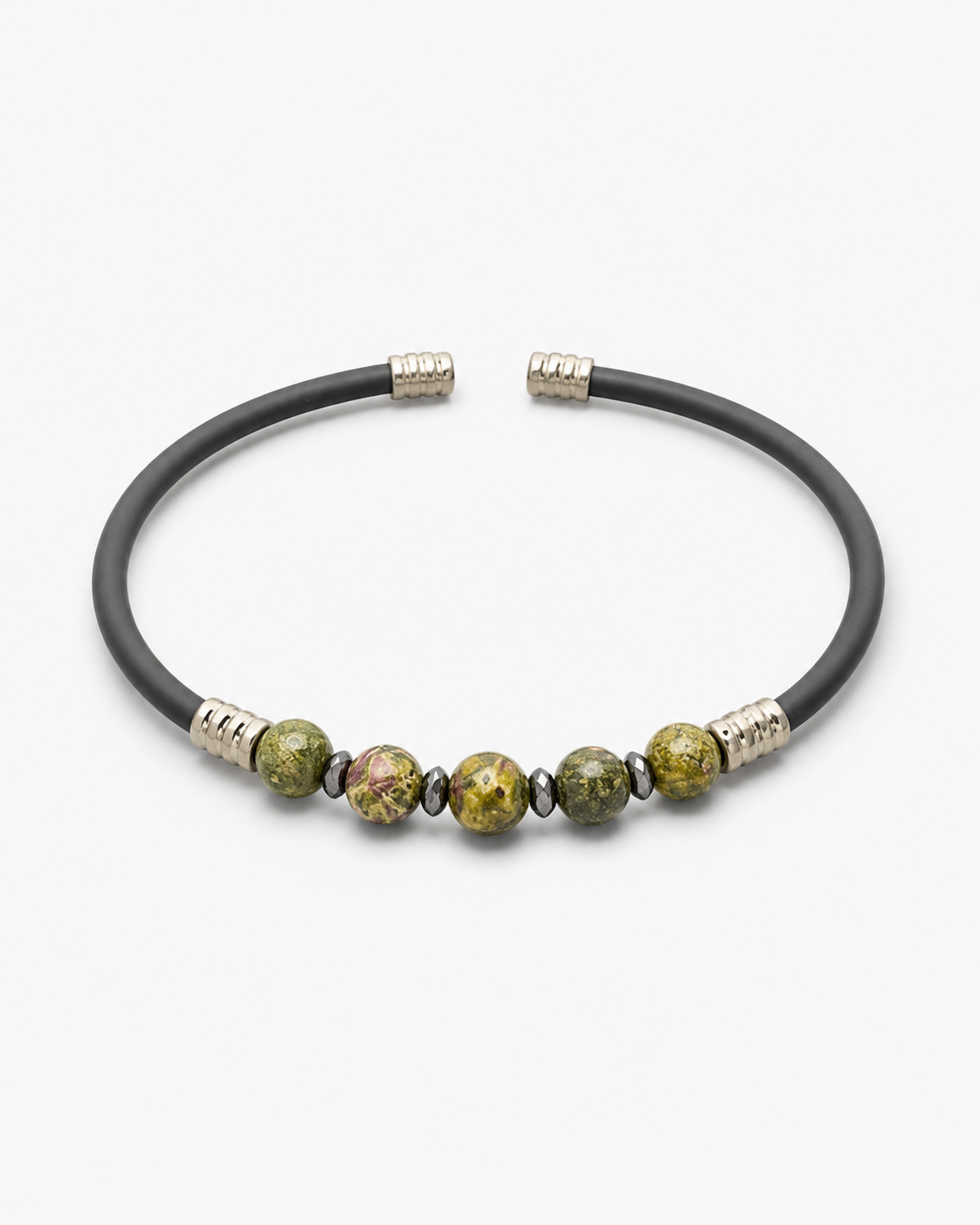 Natural Stone Rubber Cord Bracelet — design NT2 | Sky Systems Vienna