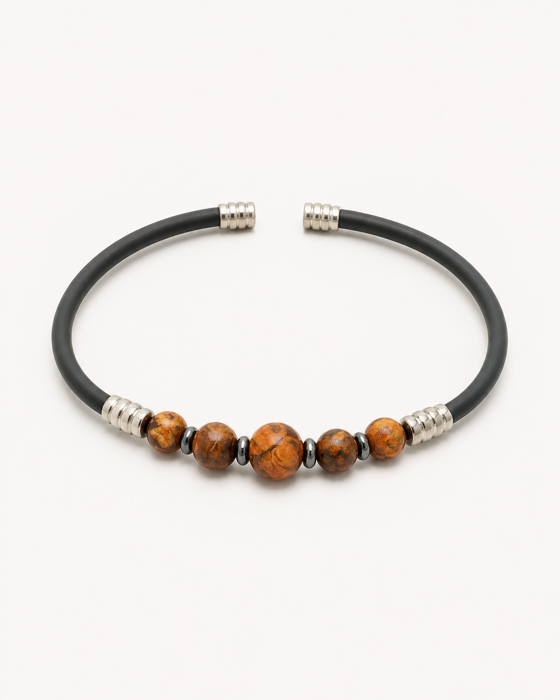 Natural Stone Rubber Cord Bracelet — design NT5 | Sky Systems Vienna