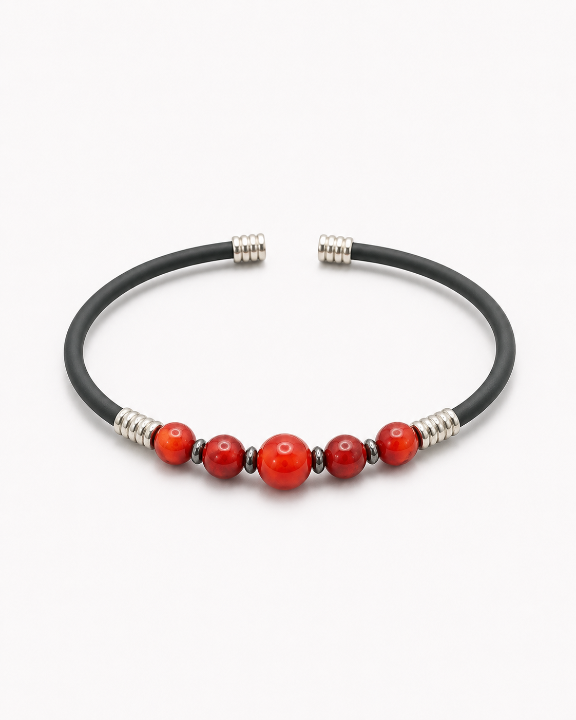Natural Stone Rubber Cord Bracelet — design NT9 | Sky Systems Vienna