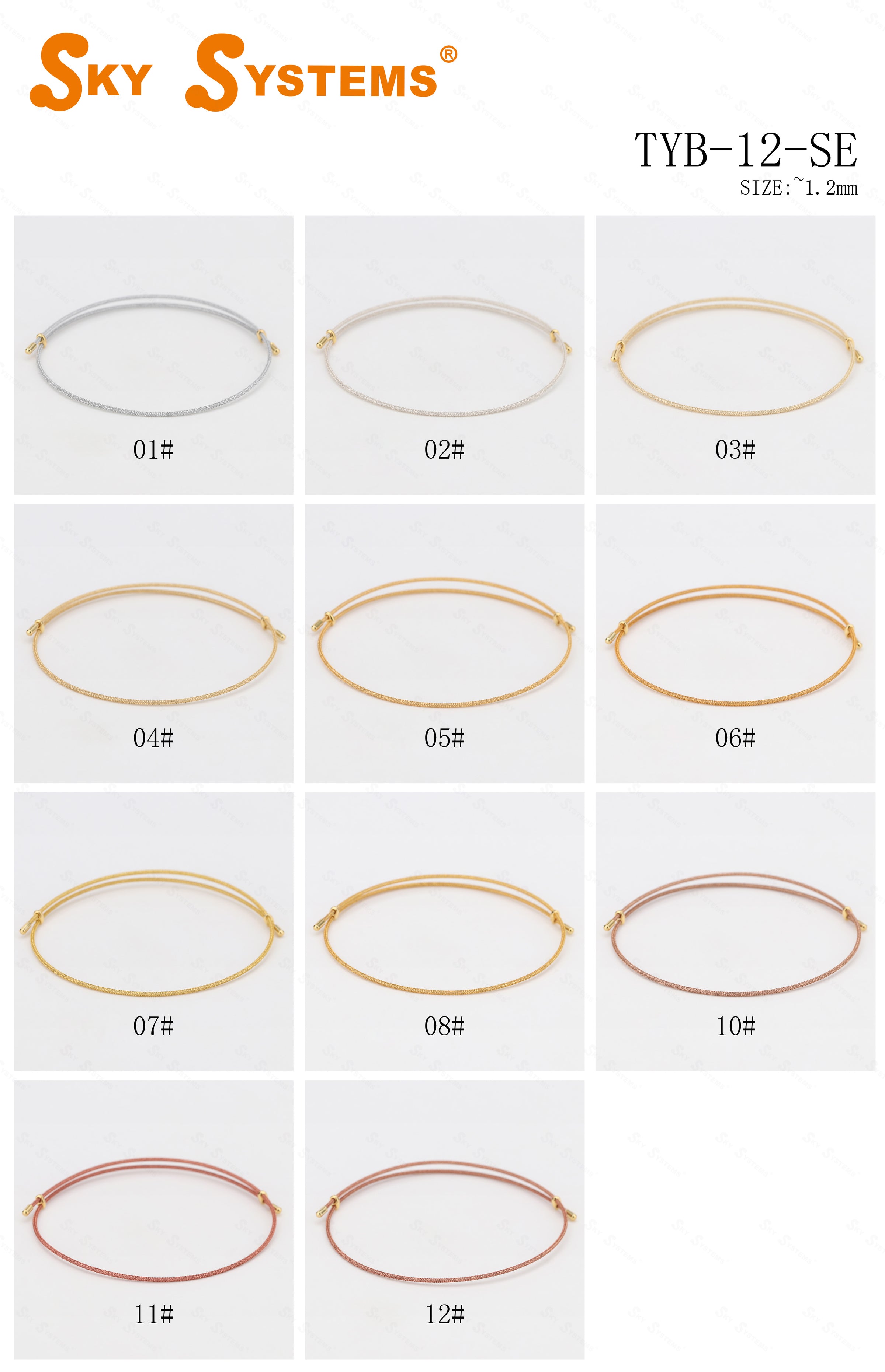 SKY TYB-EQ | PREMIUM GOLD PLATED | 11 Colors color chart 1
