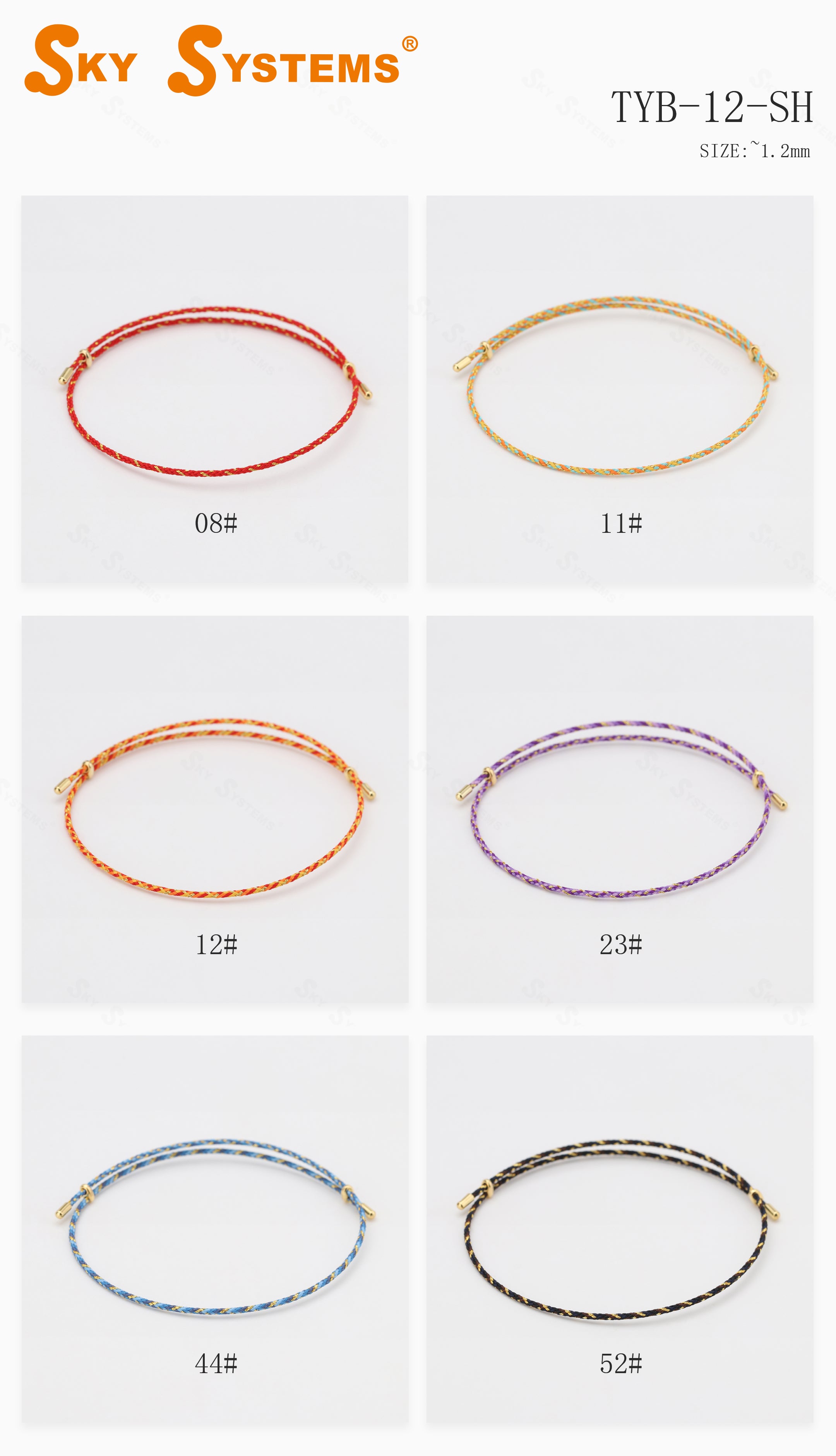 SKY TYB-H | GOLD MULTICOLOR | 52 Colors color chart 1