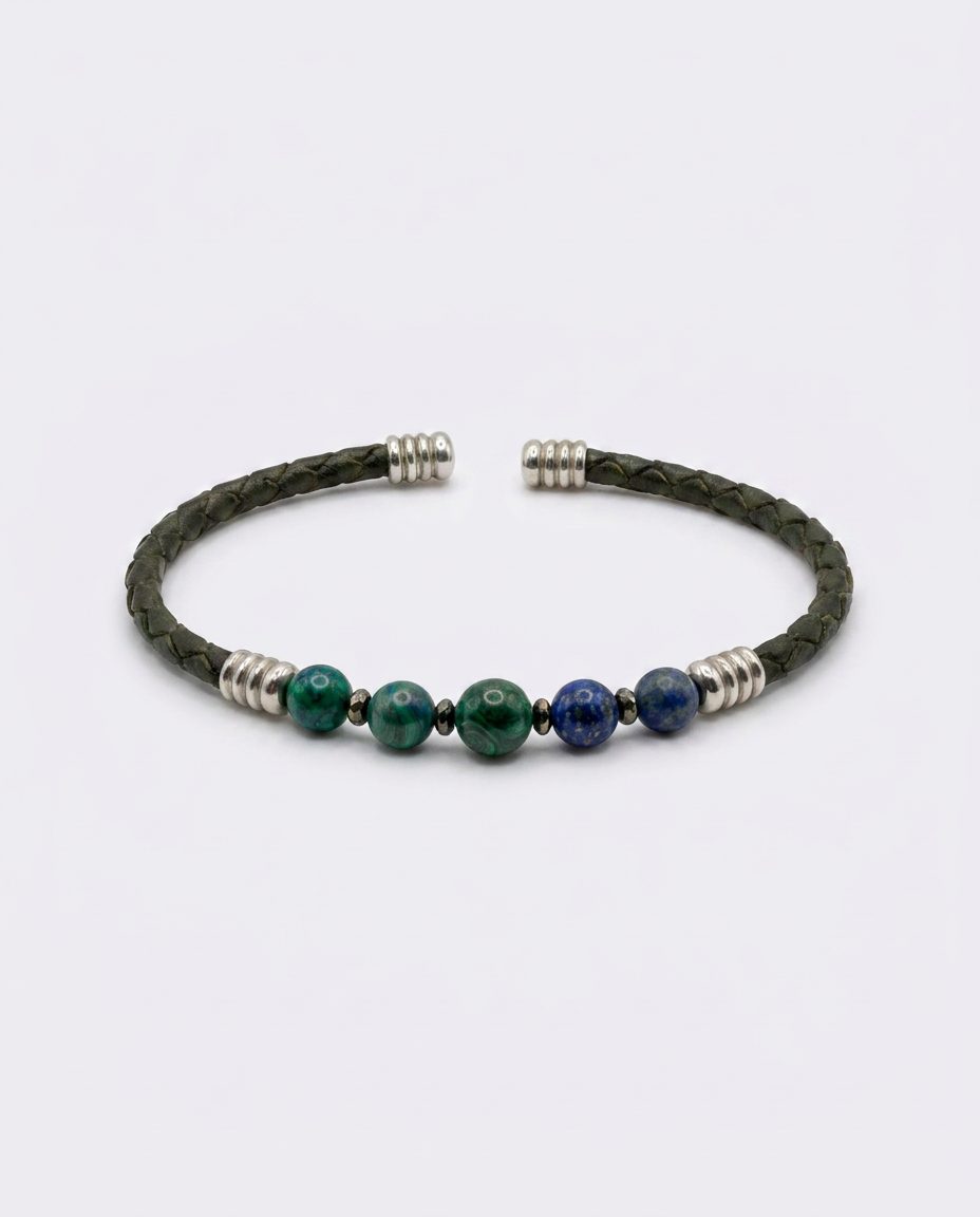 Natural Stone Leather Bracelet — design NT901 | Sky Systems Vienna