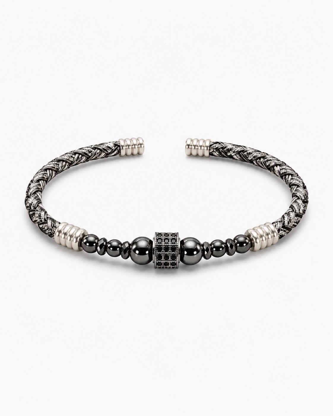 Zircon Stone Leather Bracelet — design M13 | Sky Systems Vienna