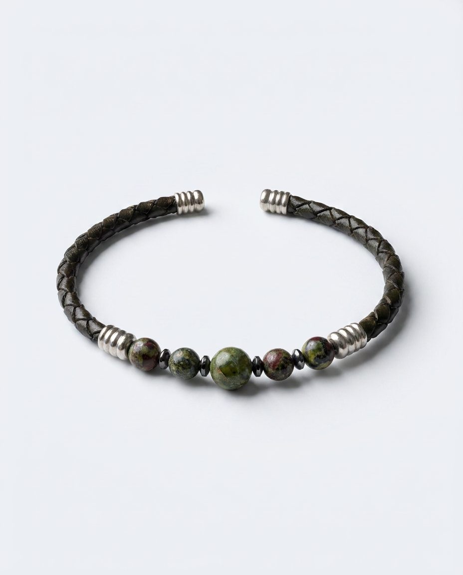 Natural Stone Leather Bracelet — design NT915 | Sky Systems Vienna