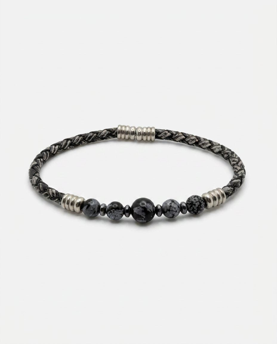 Natural Stone Leather Bracelet — design NT902 | Sky Systems Vienna