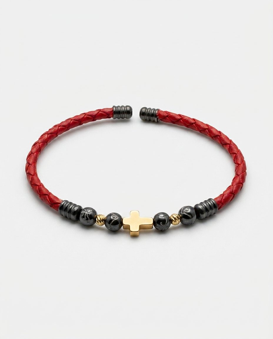 Cross Leather Bracelet — design C9 | Sky Systems Vienna