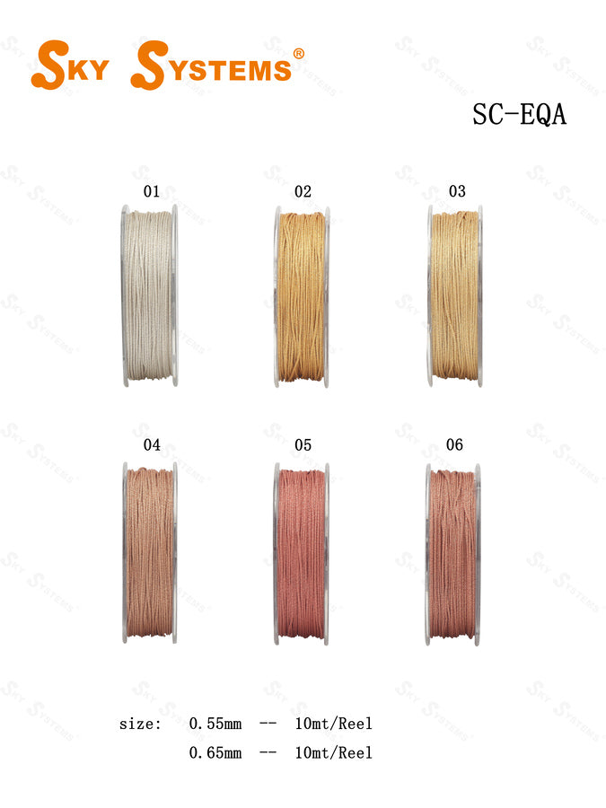 EQA- Gold and Silver Cord 0.65MM - 10 Mt/ Roll