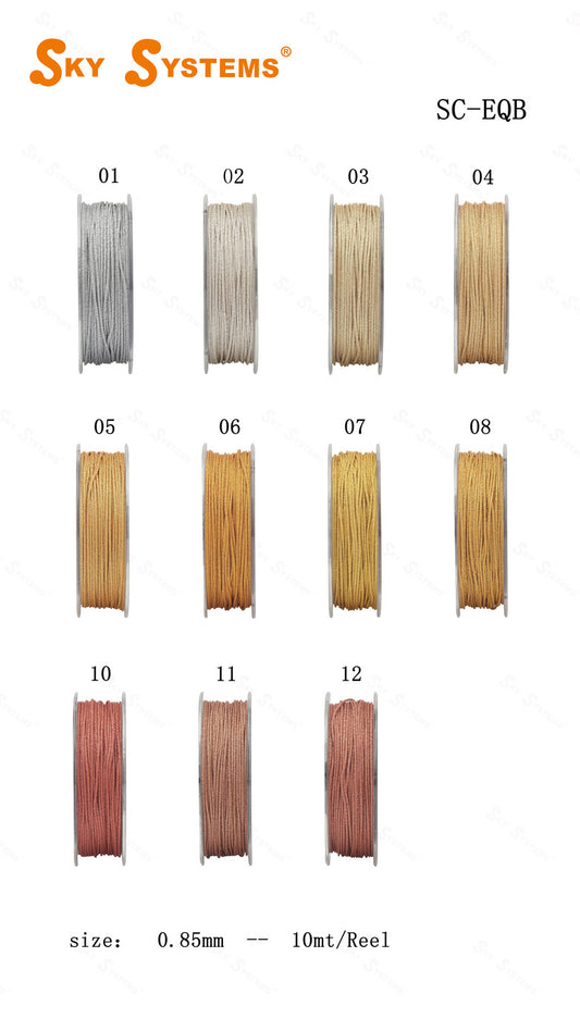 EQB - Gold and Silver Cord 0.85MM - 10 Mt/ Roll